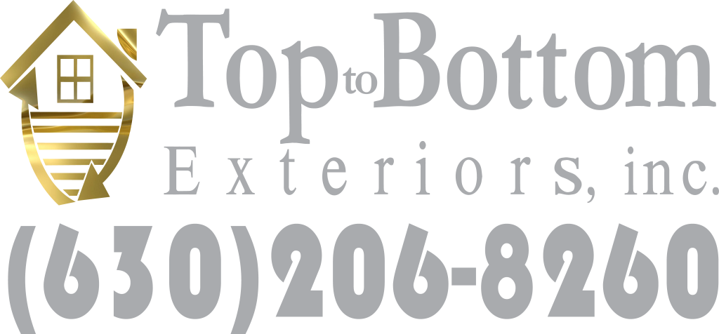 Top to Bottom Exteriors Logo with phone number, 630-206-8260