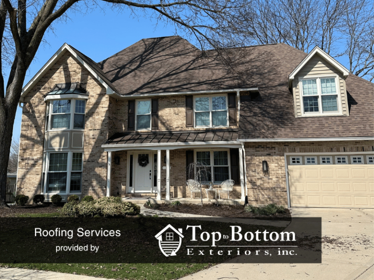 New metal roof on Glen Ellyn home installed to match window bay and boost curb appeal
