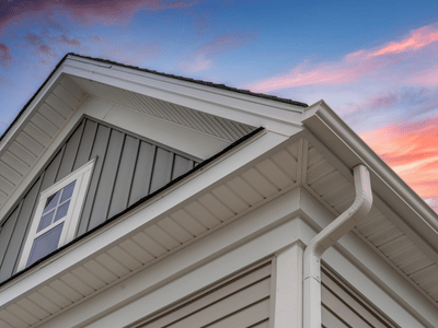 Home exterior view of upgraded soffit, fascia, and siding