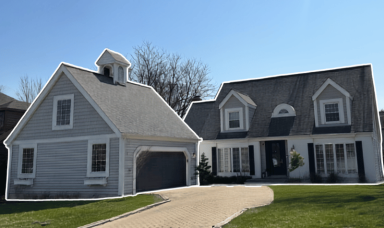 Wheaton home after complete hail damage repair, including roof, siding, and gutter replacement from Top to Bottom Exteriors