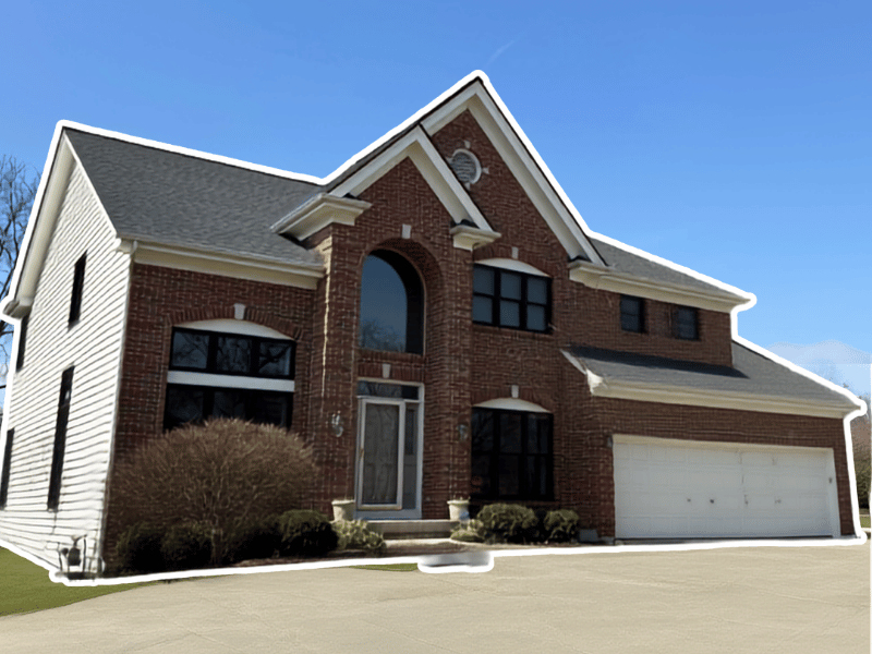 Completed storm damage restoration of roof on Naperville home
